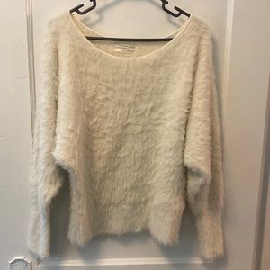 Anthropologie Ivory Eyelash Sweater